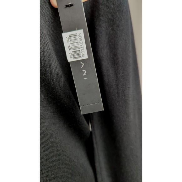 T Tahari Bevan Black Cardigan Sweater Silky Ruffled Accents 3/4 Slv Soft Tunic S - Picture 3 of 6